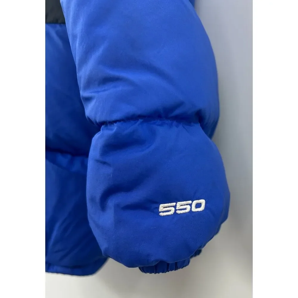 North Face Moondoggy 550-fill Down 4T Puffer Hooded Coat Blue Black